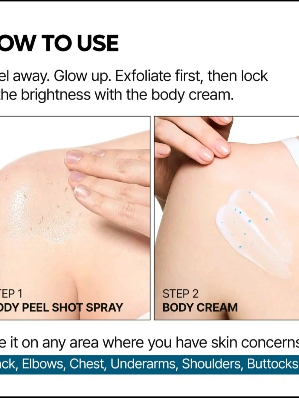 Blue TX-Capsule Body Cream & Peel Shot Exfoliating Spray